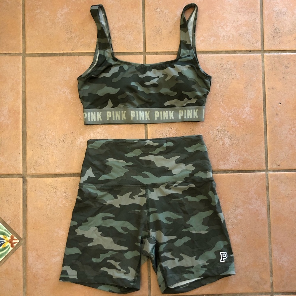 VS PINK Camo Work Out Set